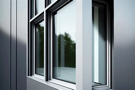 Premium Photo | Aluminium windows of modern and original design closeup ...