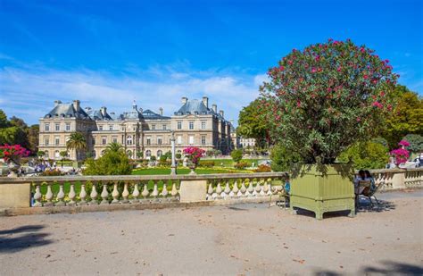 Palace of Luxembourg Gardens, Paris, France. Editorial Stock Photo ...