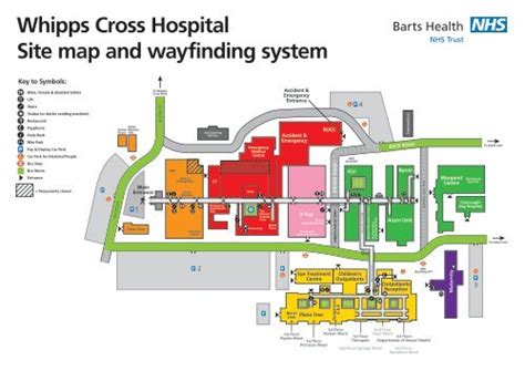 Whipps Cross Hospital Site map and wayfinding system