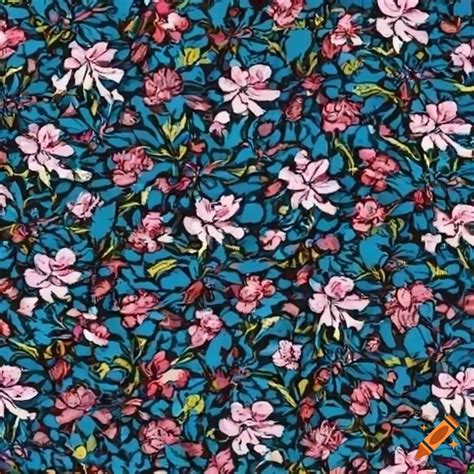 4k floral pattern that will seamlessly repeat for use in fabrics on Craiyon