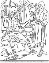 Esau Sells Birthright To Jacob Coloring Page  TheCatholicKidcom sketch template