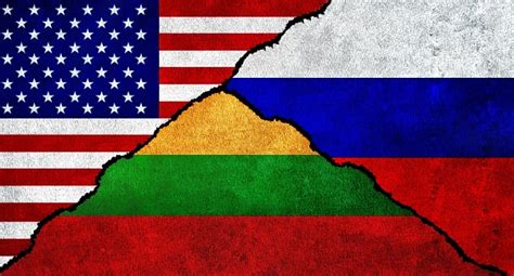 Flag Of Usa Lithuania Russia Relations Between Usa Russia And Lithuania ...