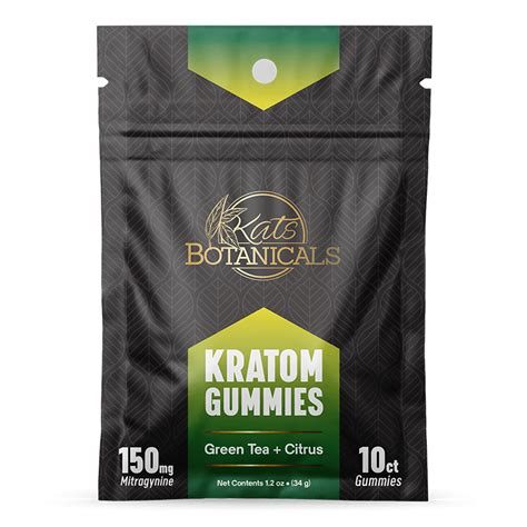 Kats Botanicals Kratom Gummies Green Tea + Citrus Reviews - KVR