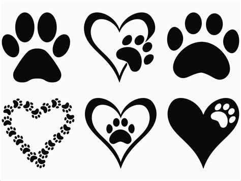 Paw Print SVG / EPS / Png 300ppi / Dxf / Paw Print Vector / Paw Print Clipart / Dog SVG / Animal ...