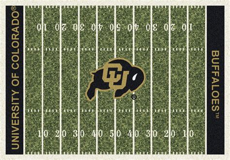 Colorado Buffaloes Home Field Area Rug - Football Logo