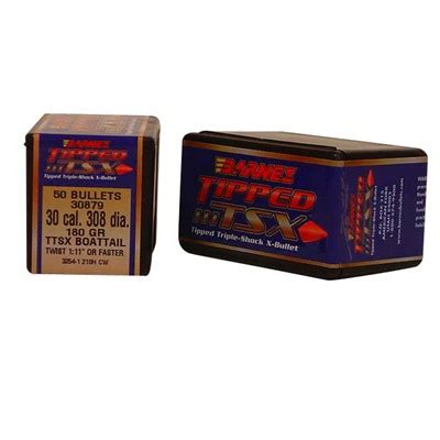 Barnes Bullet 30cal .308 180gr. Tipped TSXBT – Reloading Unlimited