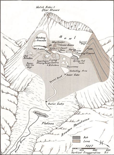 9th Pass Benden Weyr, External View | Atlas of Pern Dragonriders Of Pern, Here Be Dragons, Anne ...