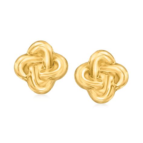 14kt Yellow Gold Celtic Knot Earrings | Ross-Simons