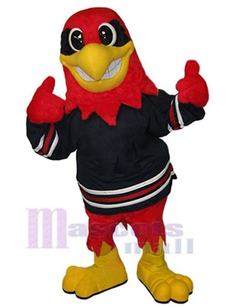 Red Hawk Mascot Costume Animal