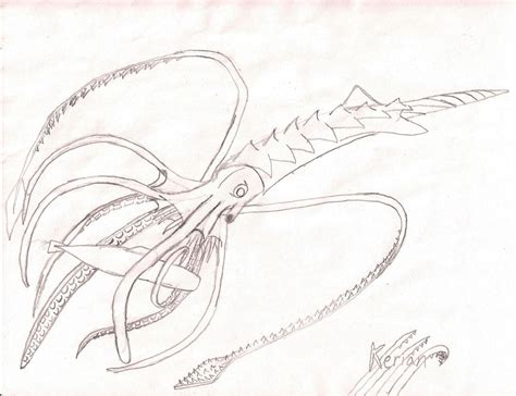 Lineart: The Kraken by Kerian-halcyon on DeviantArt