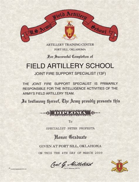 Army Field Artillery School Joint Fire Support 13F