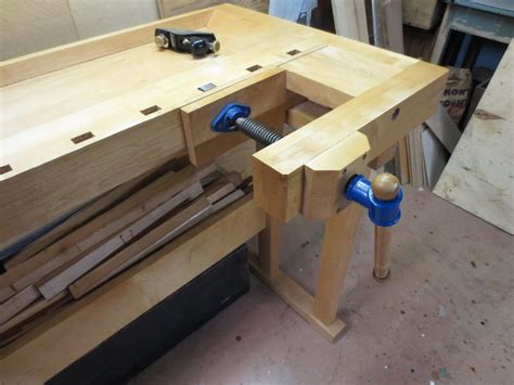 Detail view of the shoulder vise | Workbench, Workbench plans diy ...