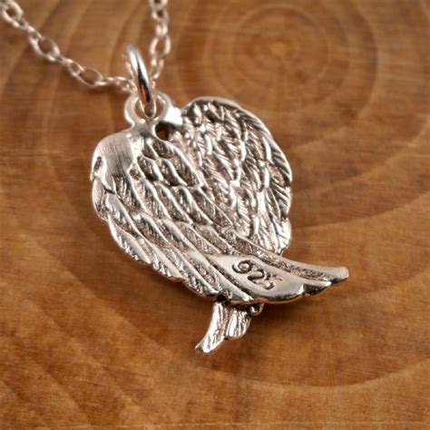 Sterling Silver Folded Angel Wings Necklace | Silver Willow Jewellery