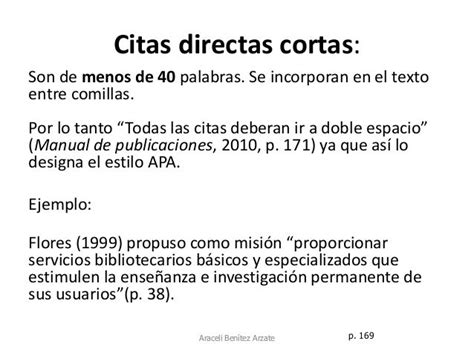 Que Es Una Cita Directa O Textual Corta - fersastinstr30