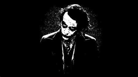 Black and white Joker illustration, Batman, Joker, Heath Ledger, The Dark Knight HD wallpaper ...