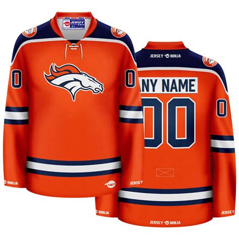 Jersey Ninja - Denver Broncos Orange Hockey Jersey