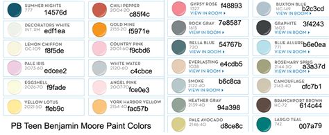 PB TEEN Benjamin Moore Paint Colors copy | Flickr - Photo Sharing!