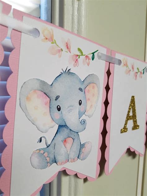 Elephant Banner Elephant Baby Shower Elephant It's a | Etsy