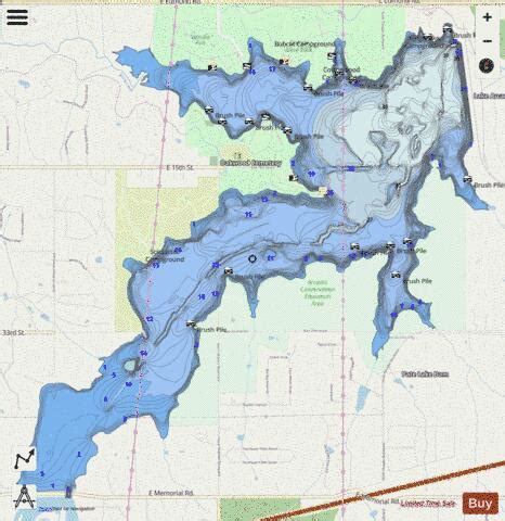 Arcadia Lake Fishing Map | Nautical Charts App