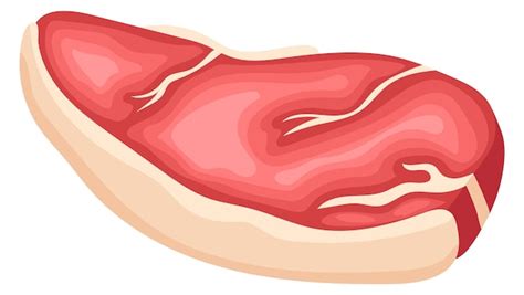 Premium Vector | Sirloin icon cartoon raw pork meat steak