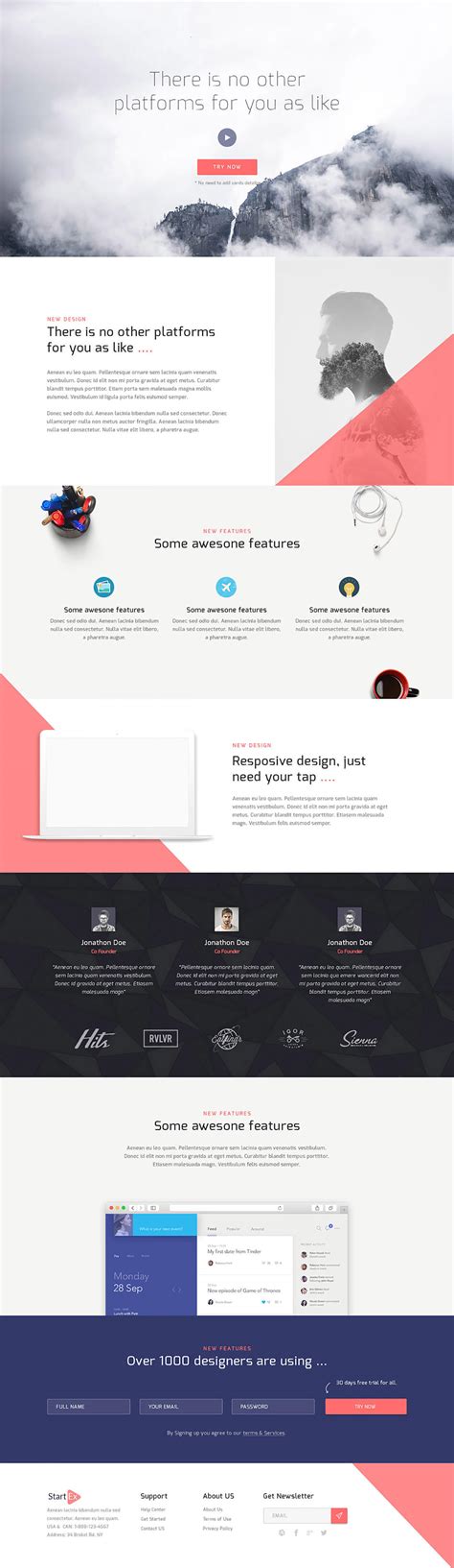 60 Free Beautiful PSD Website Templates to Download (2020) - Hongkiat