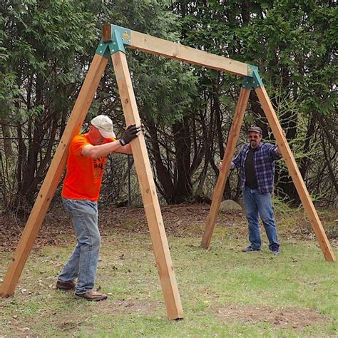 How to Build an Easy DIY Swing Set | Swing set plans, Swing set diy, Swing set