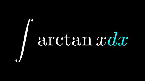 Integral of arctan x dx - YouTube