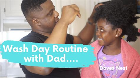 Dad washes Daughter’s Hair ️| Natural Hair - YouTube