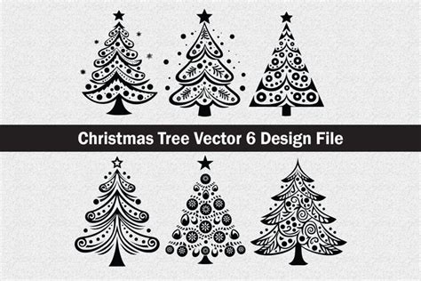 Christmas tree Vector Silhouette Svg file (2956787)