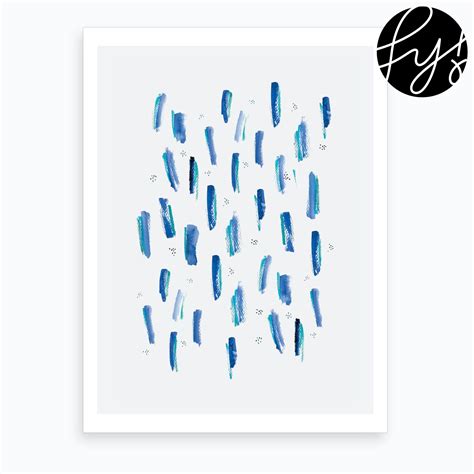 Abstract Blue Lines Art Print in 2022 | Abstract line art, Circle ...