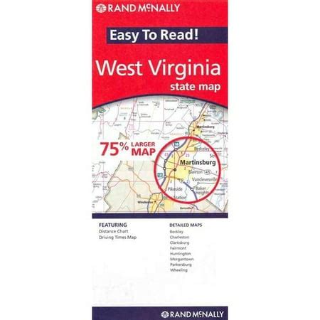 Rand Mcnally West Virginia State Map: Easy to Read! - Walmart.com