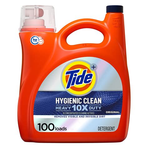 Tide Hygienic Clean Original Scent, 100 Loads Liquid Laundry Detergent ...