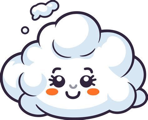 Cheerful Cloud Clip Art, Cute and Colorful Illustrations for Child Friendly Designs 24190116 PNG