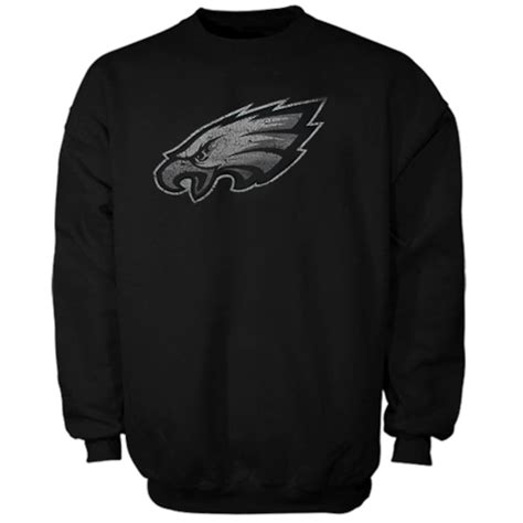 Philadelphia Eagles Vintage Logo II Crew Neck Sweatshirt - Black