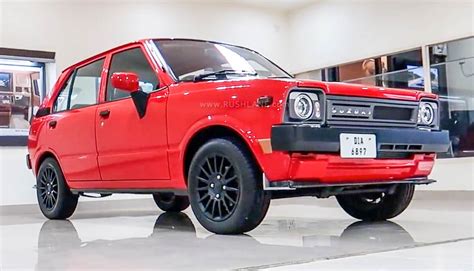 1984 Maruti 800 first gen modified - New tyres, LEDs, Red paint, etc