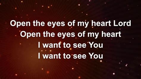 Open The Eyes Of My Heart - Lyric Video (with vocals) - YouTube