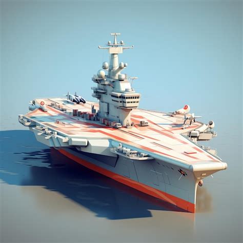 Premium AI Image | Cartoon Aircraft Carrier 3d