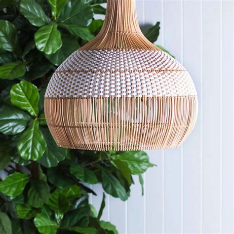 Grand Lineal Woven Rattan Pendant | Rattan pendant light, Interior ...