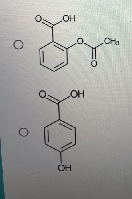 Solved What is the correct structure of aspirin? Select one: | Chegg.com