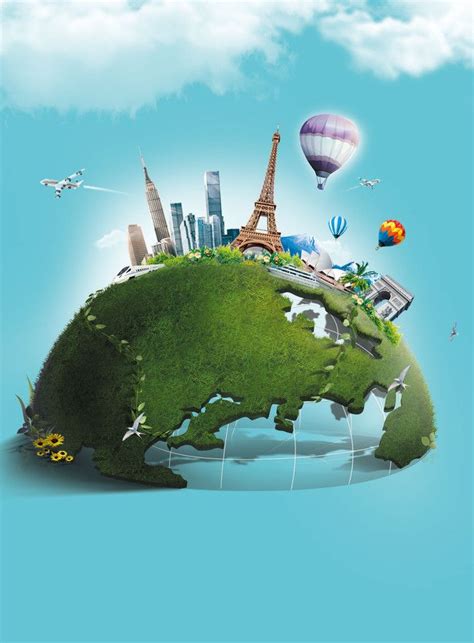 Free World, Tour, Travel Background Images, Around The World Poster Design Photo Background PNG ...