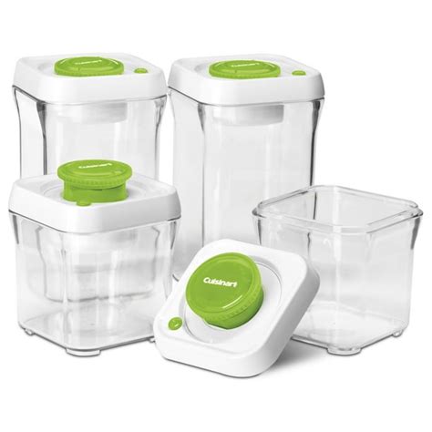 Fresh Edge 8-Piece Vacuum Sealed Food Storage Containers - Walmart.com ...