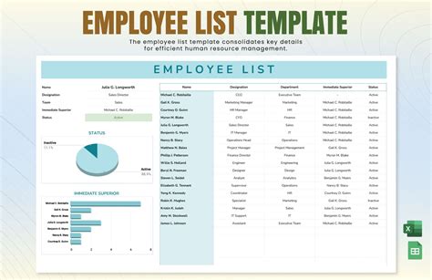 Employee List Templates in Excel, Google Sheets - Download | Template.net