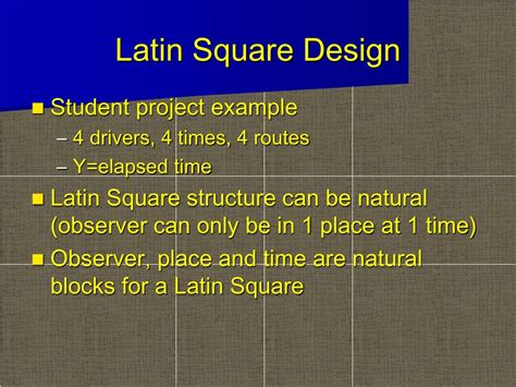 PPT - Latin Square Design PowerPoint Presentation, free download - ID ...