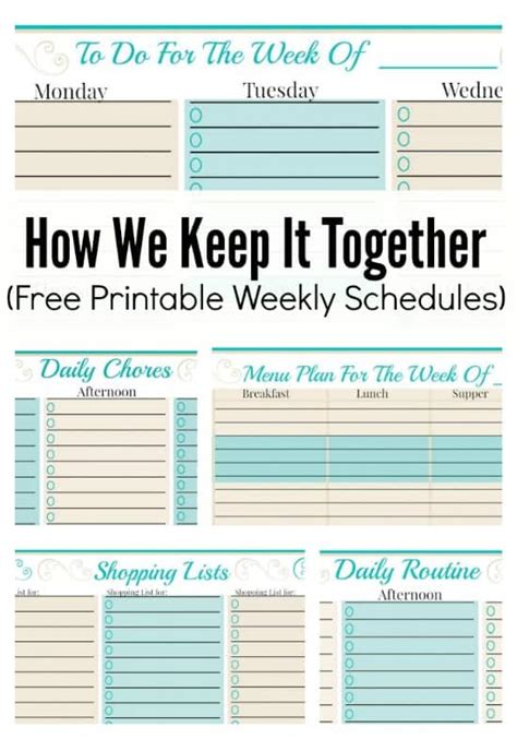 Free Weekly Planner Template - To Do Checklist - More Free Printables