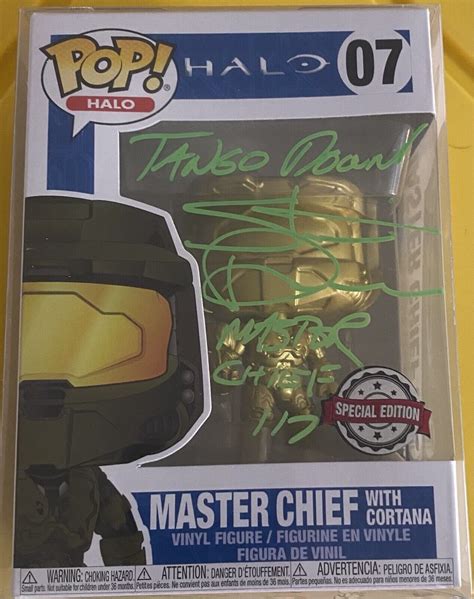 Steve Downes Autographed Signed Master Chief Gold Exclusive Funko Pop W ...