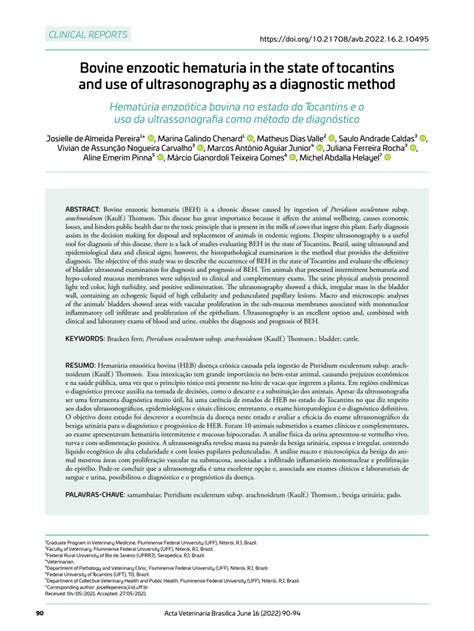 (PDF) Bovine enzootic hematuria in the state of tocantins and use of ...