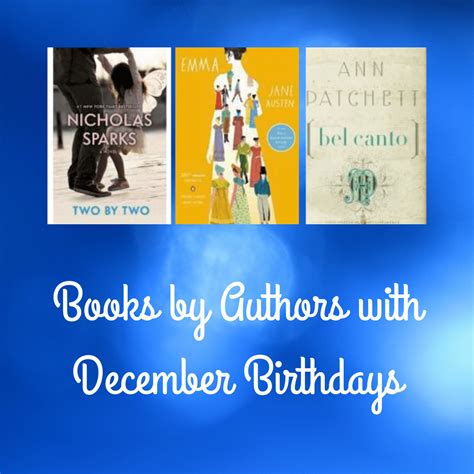 Books by Authors with December Birthdays