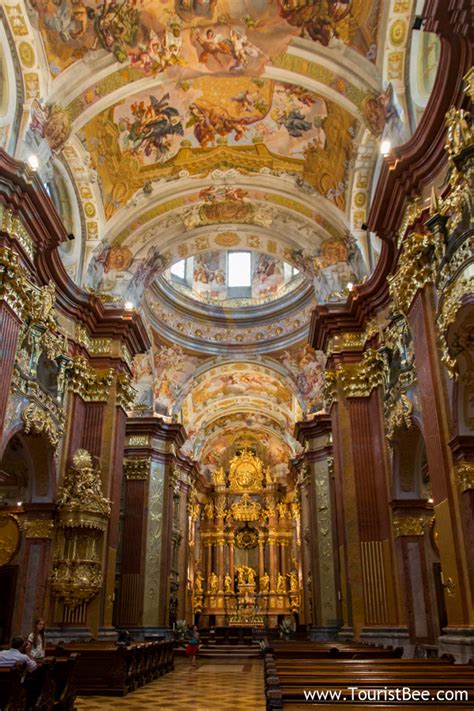 Melk, Austria - The amazingly detailed interior of the Melk Abbey. The ...