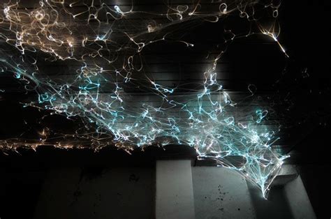fiber optic thread... | Installation art, Map art, Light and shadow