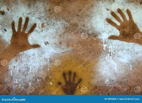 Hand Painting - Aboriginal Rock Art, Kakadu Stock Photo - Image of colourful, figure: 5894828